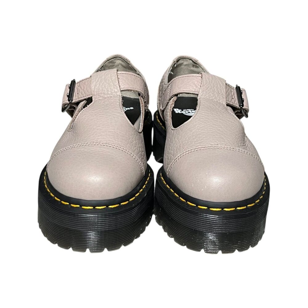 Dr. Martens Bethan Pisa Platform Mary Jane Shoes Parchment Beige Womens 9 EU 41 - Picture 9 of 11